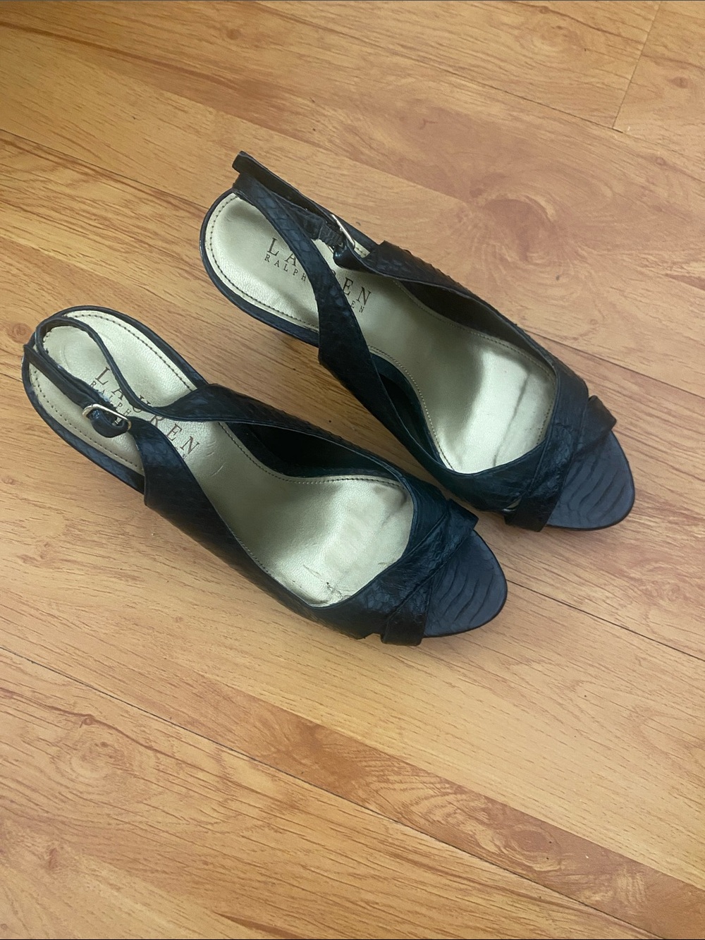Lauren Ralph Lauren Navy Slingback Heels